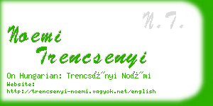 noemi trencsenyi business card